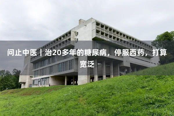 问止中医｜治20多年的糖尿病，停服西药，打算宽泛