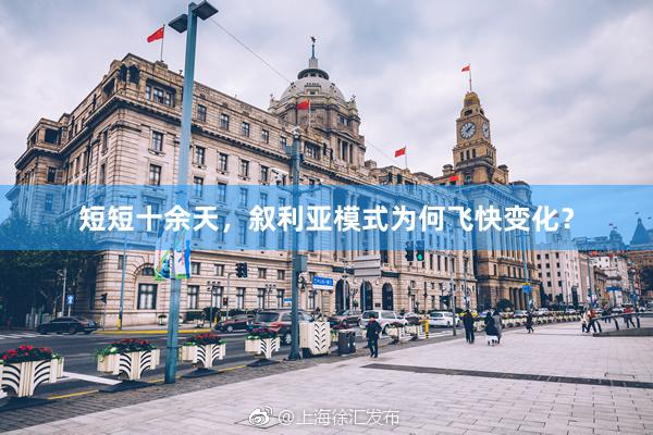 短短十余天,叙利亚模式为何飞快变化?